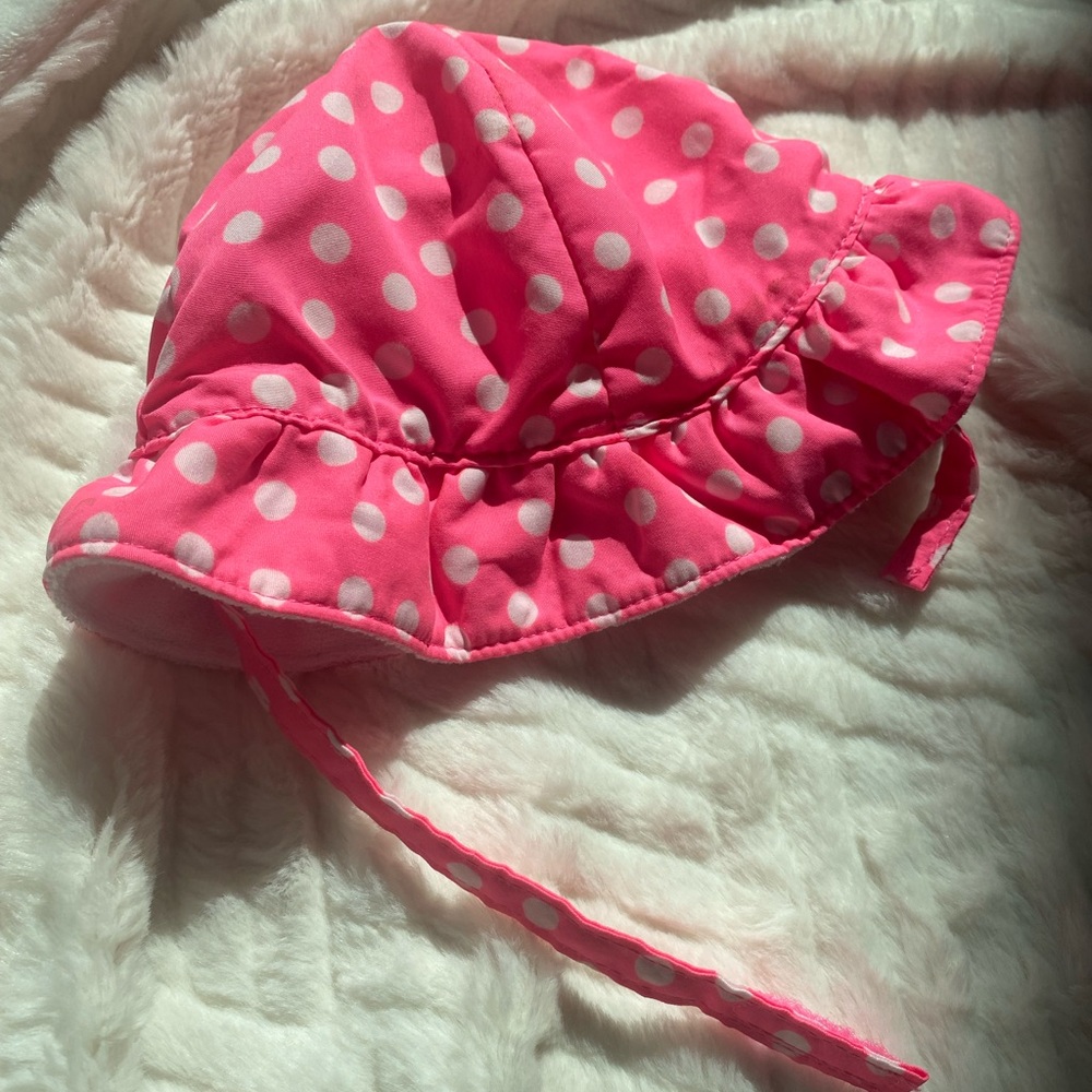 0-3 mos. Terry cloth lined sun hat for baby - BUNDLE ME!